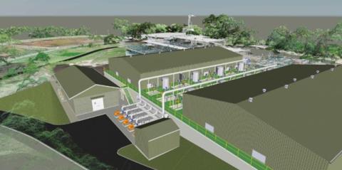 mock up of the New Mardi Water Treatment Plant